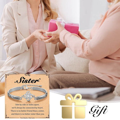 Buy Center Sisters Friendship Silver Bracelet - Exquisite Gift for Sisters - Buy Center