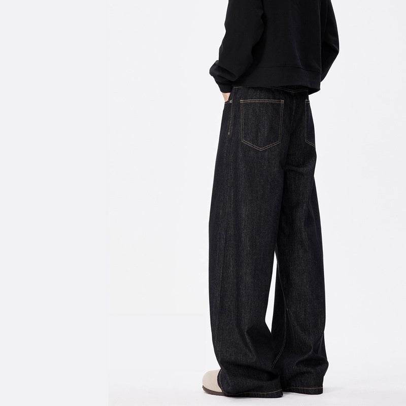Wear-Resistant Loose Straight-Leg Jeans - Casual Wide-Leg Style - Buy Center