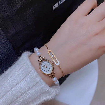 Exquisite Freshwater Pearl Watch Bracelet - Elegant Quartz for Women - Buy Center