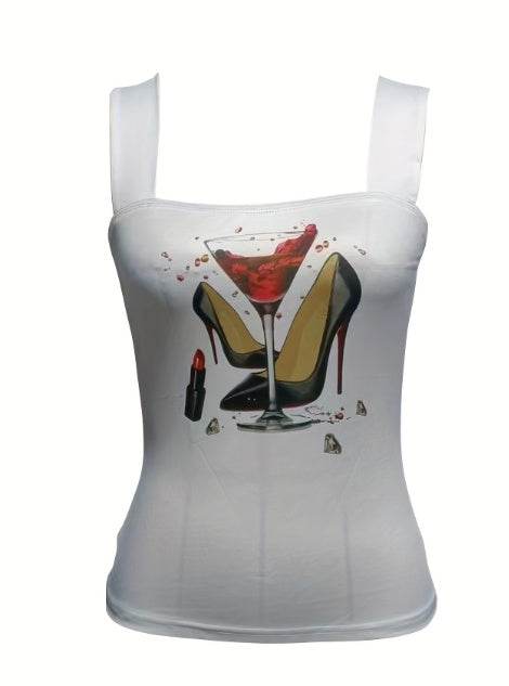 Buycenter Women's Red Wine Camisole – Stylish Wide Strap Summer Top - Buy Center