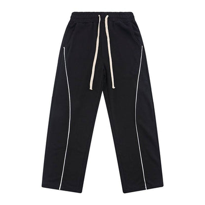 Fall-Winter Velvet Knit Sweater & Straight Slacks - Cozy Sports Style - Buy Center