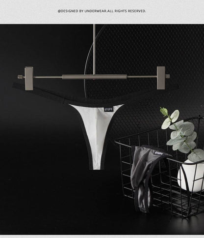 Men's T-Back Briefs - Low Waist Ice Silk Comfort in Solid Colors - Buy Center