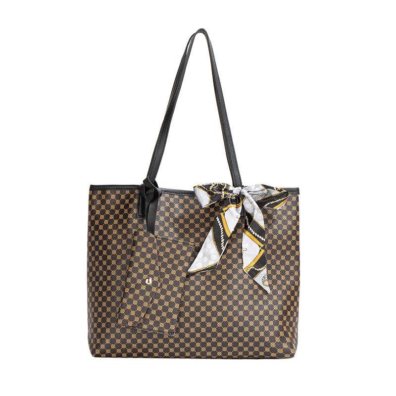 Buycenter Large Capacity Tote Bag - Women's Diamond Plaid Design - Buy Center
