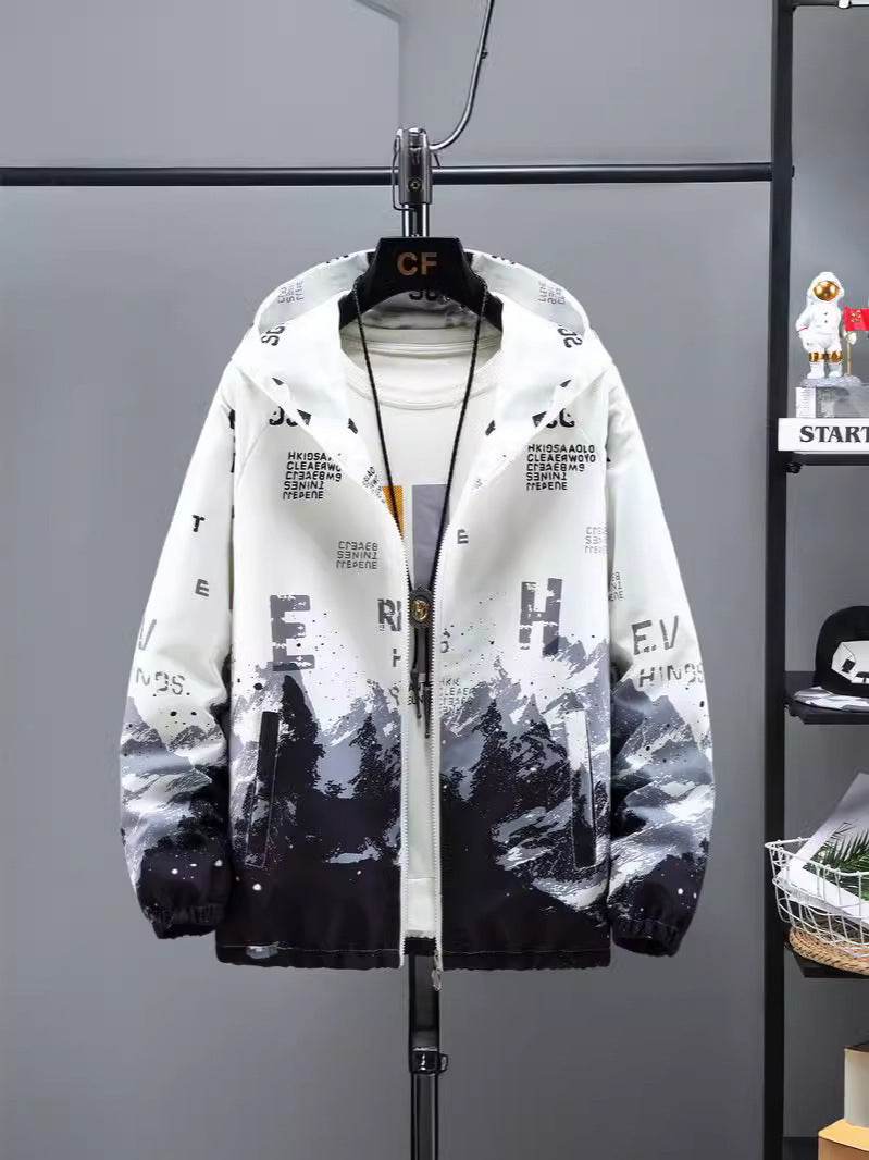 Buycenter Hooded Casual Men's Jacket - Trendy Striped Design in 2025 - Buy Center