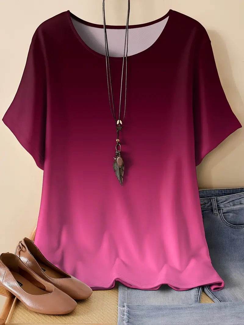 Ladies Casual Sports Loose Short Sleeve Top - Sizes XL to 6XL - Buy Center