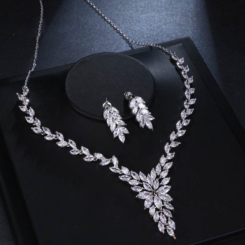Buy Center Simple Crystal Necklace Set - Fashion Jewelry for Women - Buy Center
