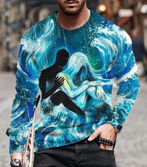 Summer Loose Crew Neck T-Shirt - 3D Print & Stylish Polyester Fabric - Buy Center