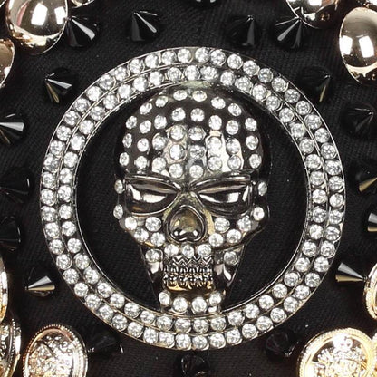 Handmade Skull Leopard Rivet Baseball Cap - Adjustable Unisex Fashion - Buy Center