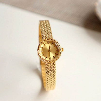 Buy Center Women's Retro Luxury Gold Watch - Elegant Small Design - Buy Center