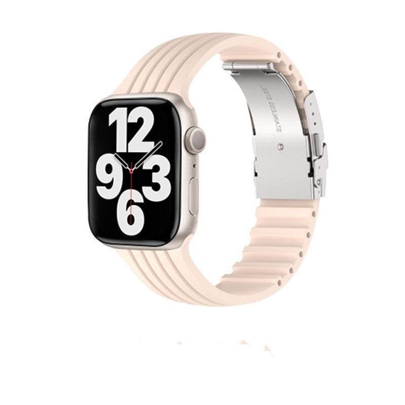 Buycenter Silicone Stripe iWatch Strap - Stylish & Comfortable for Men/Women - Buy Center