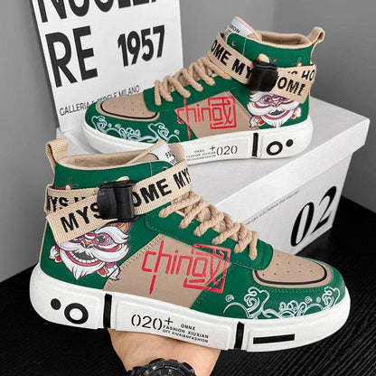 High-Top Summer Basketball Sneakers - Breathable, Stylish Flats for All - Buy Center