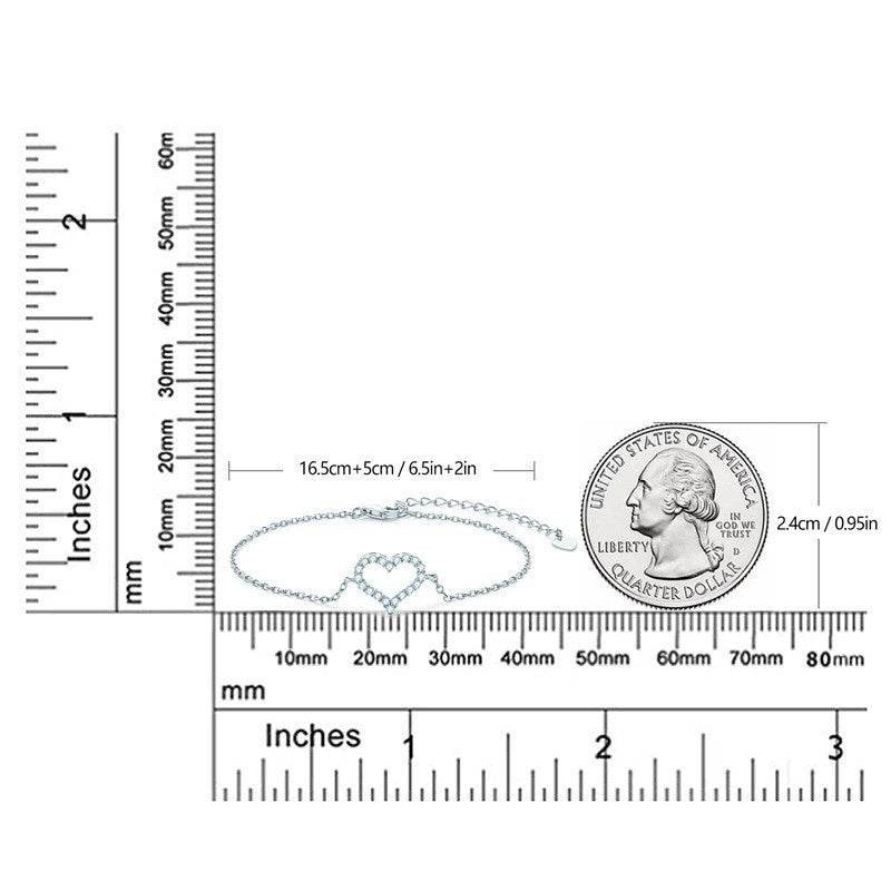 Buy Center Classic Moissanite Bracelet - Elegant 925 Silver Four-Claw Design - Buy Center