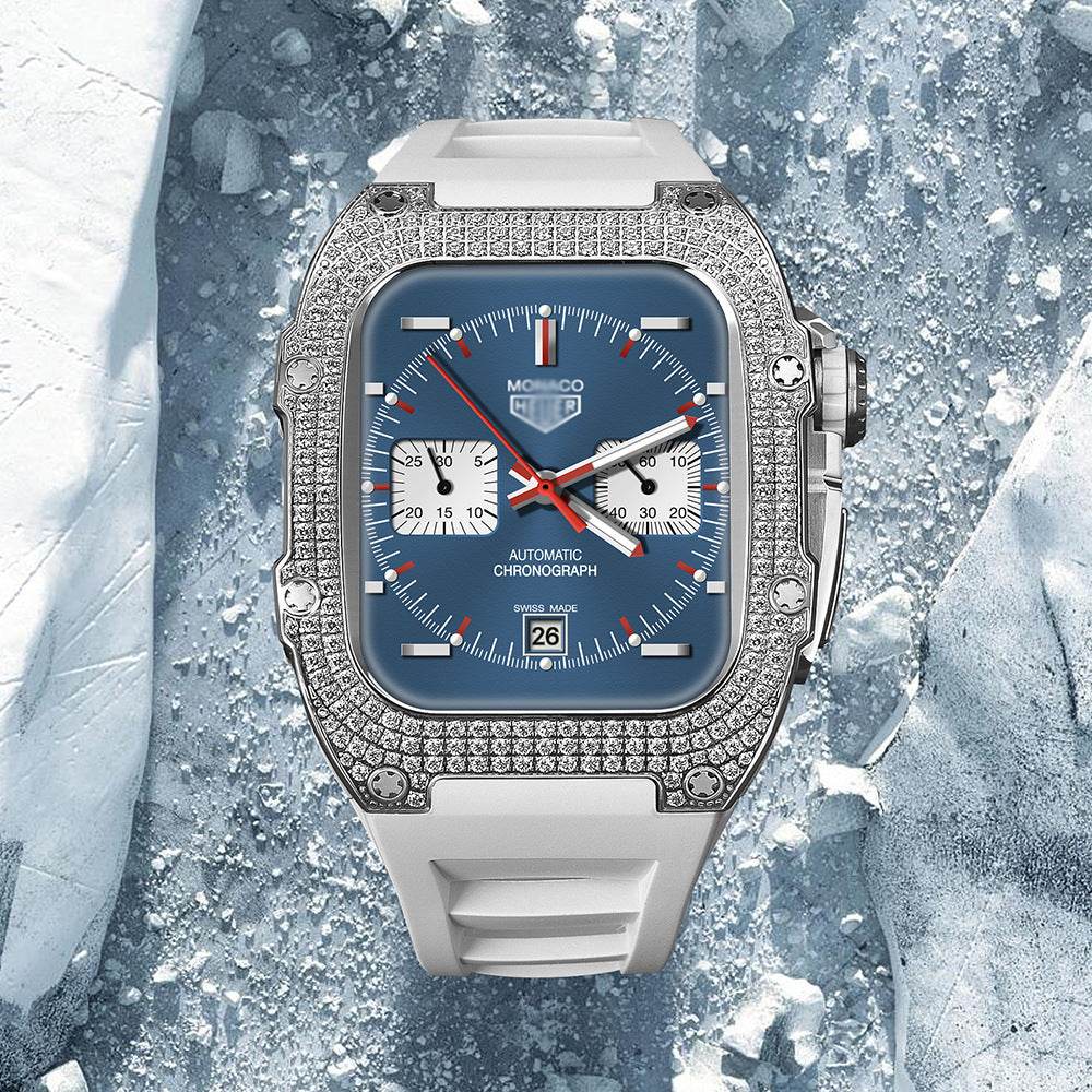 Buy Center Diamond-Studded Watch Strap - Men's Sports Watch Accessory - Buy Center