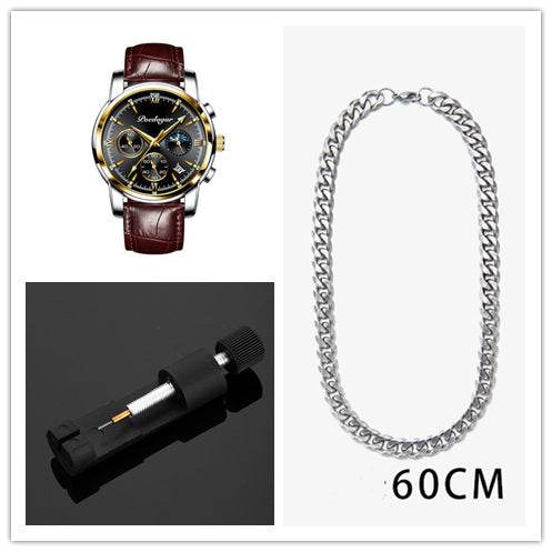 Multifunctional Men's Waterproof Watch - Luminous Quartz Style from Buycenter - Buy Center