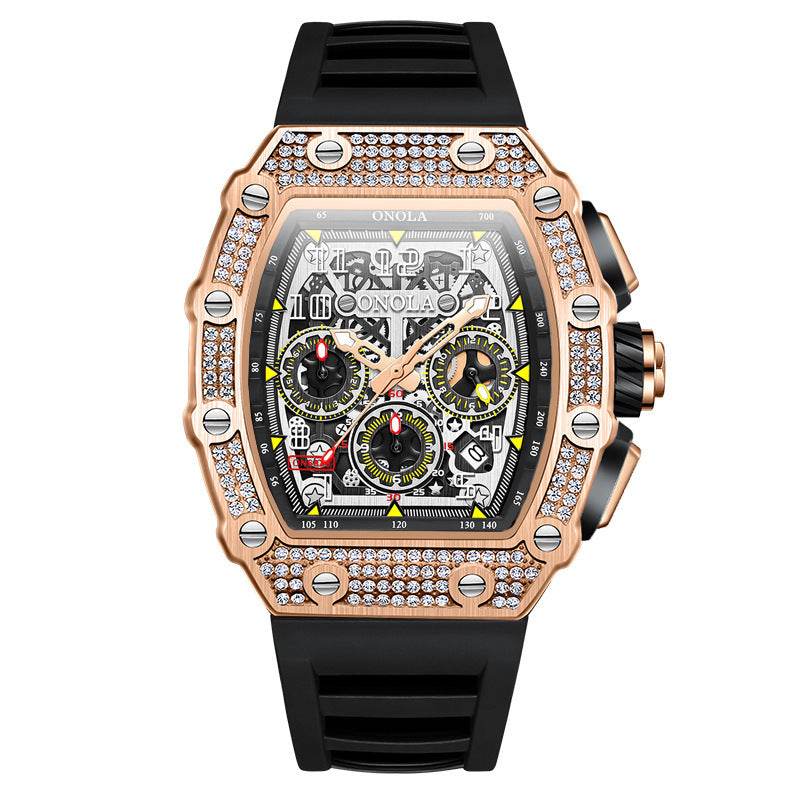 Buycenter Multi-functional Mechanical Watch - Full Diamond Fashion Style - Buy Center