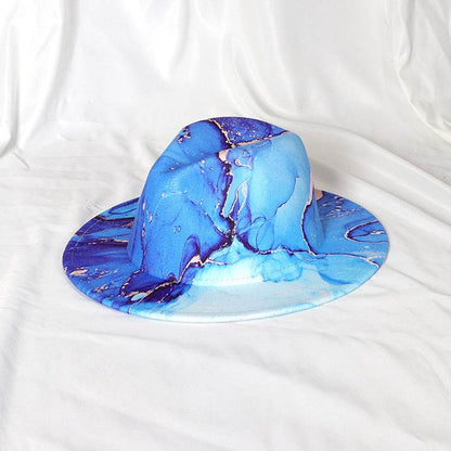 Buycenter Gold-Plated Fedora Hat - Double-Sided Color Matching Style - Buy Center