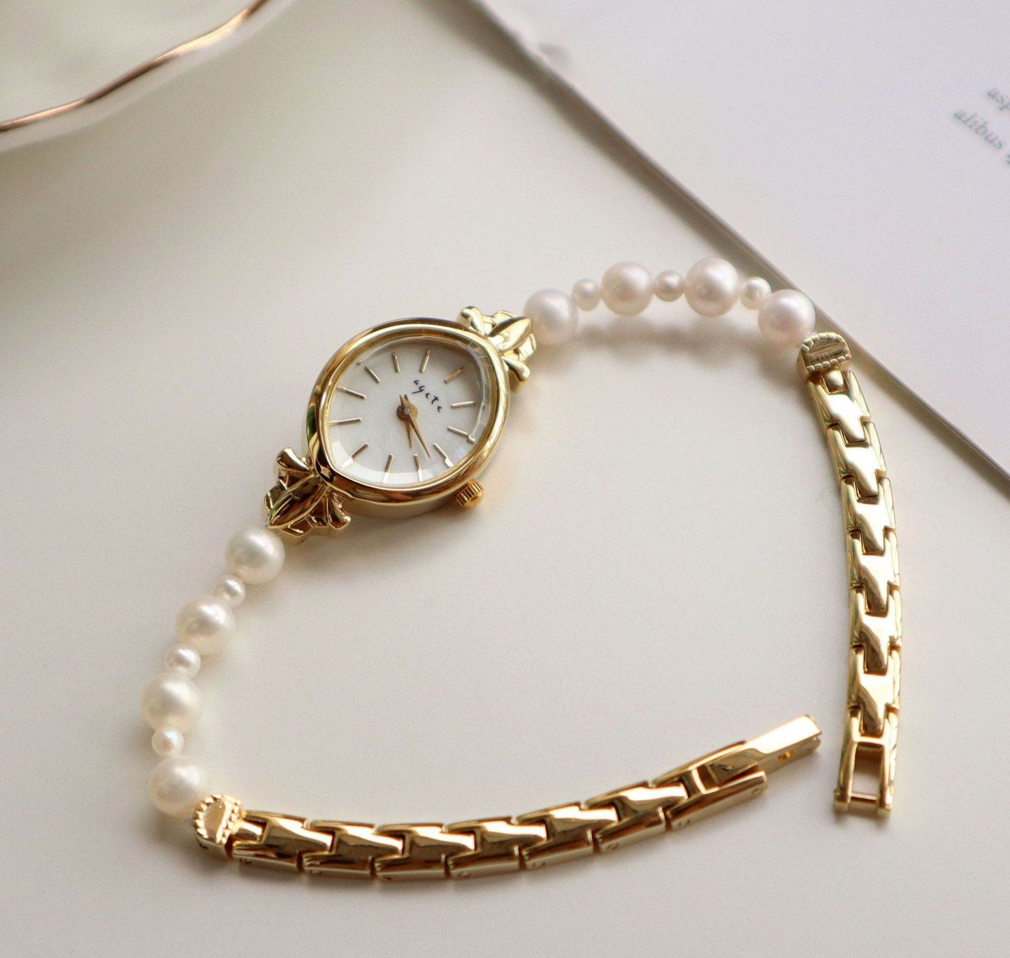 Exquisite Freshwater Pearl Watch Bracelet - Elegant Quartz for Women - Buy Center