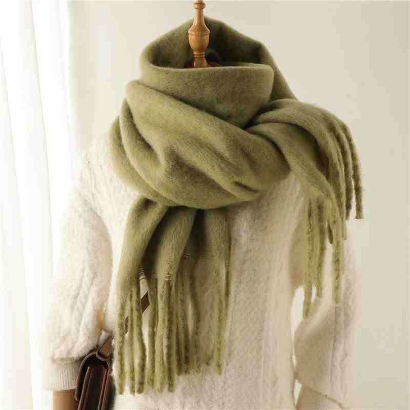 Women's Cashmere Winter Scarf - Soft Terylene Wrap for Cold Weather Style - Buy Center