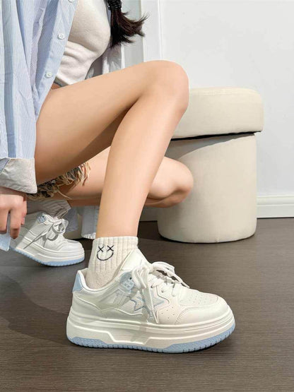 XINGX Women's White Platform Shoes - Stylish Comfort for Everyday Wear - Buy Center