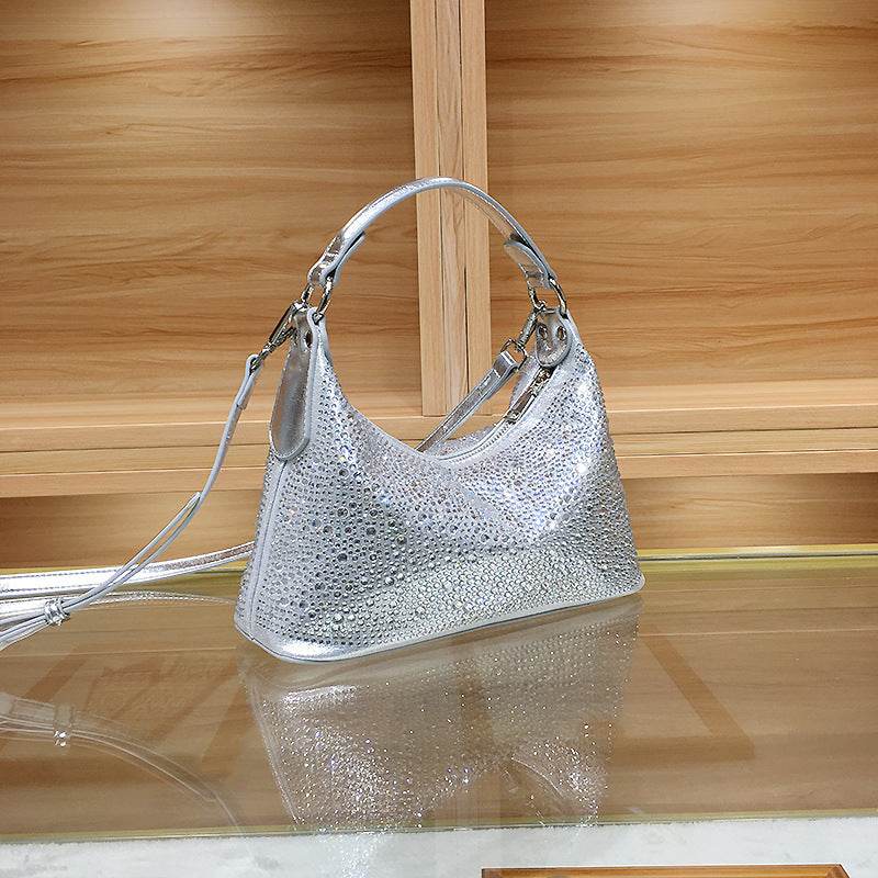 Stylish Rhinestone Tote - Large Capacity Dinner Clutch Bag for Women - Buy Center