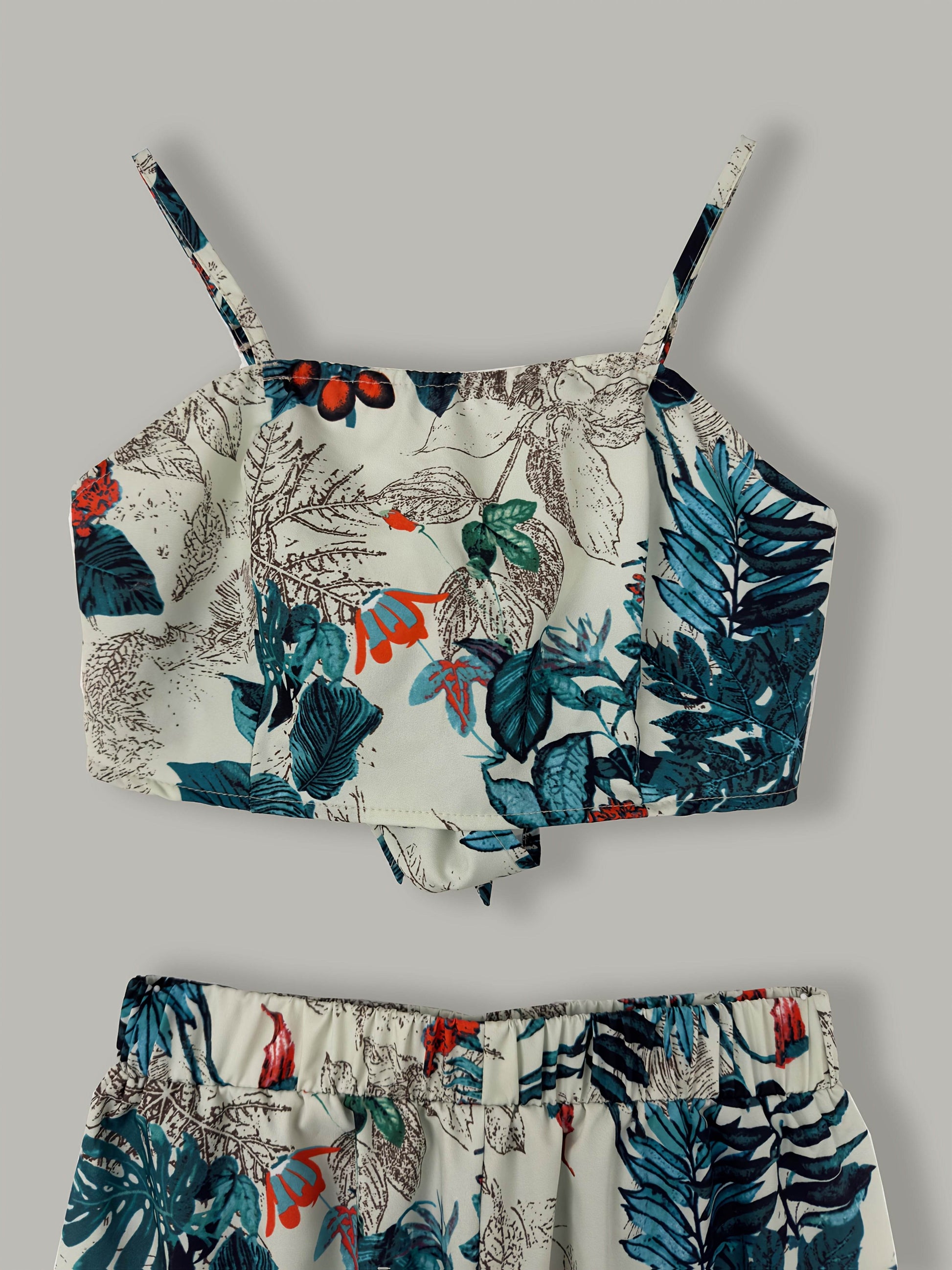 Tropical Print Camisole Set - Elegant Wide-Leg Pants for Summer - Buy Center