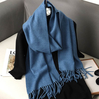 Solid Color Cashmere-like Scarf for Women - Warm, Quick-Drying Shawl - Buy Center