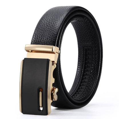 Men's Automatic Leather Buckle Belt - Premium Stylish Business Accessory - Buy Center