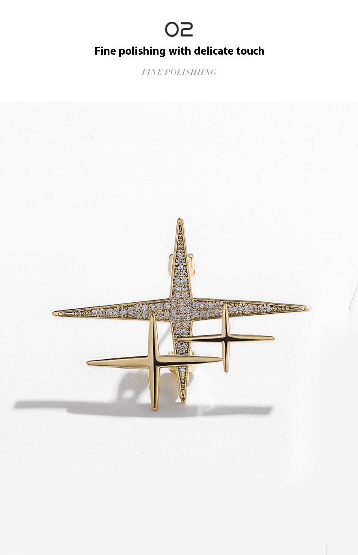 Buycenter XINGX Personalized Brooch - Creative Star Design in Gold & Silver - Buy Center