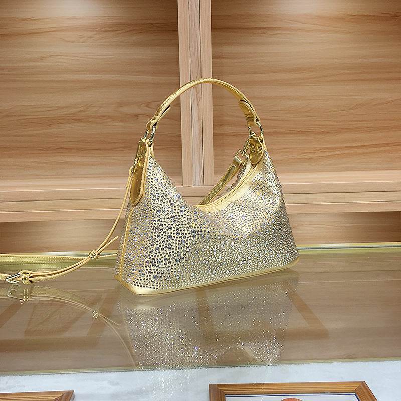 Stylish Rhinestone Tote - Large Capacity Dinner Clutch Bag for Women - Buy Center