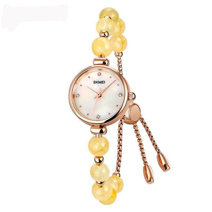 Buy Center Elegant Women's Quartz Watch - Pearl Strap & All-match Design - Buy Center