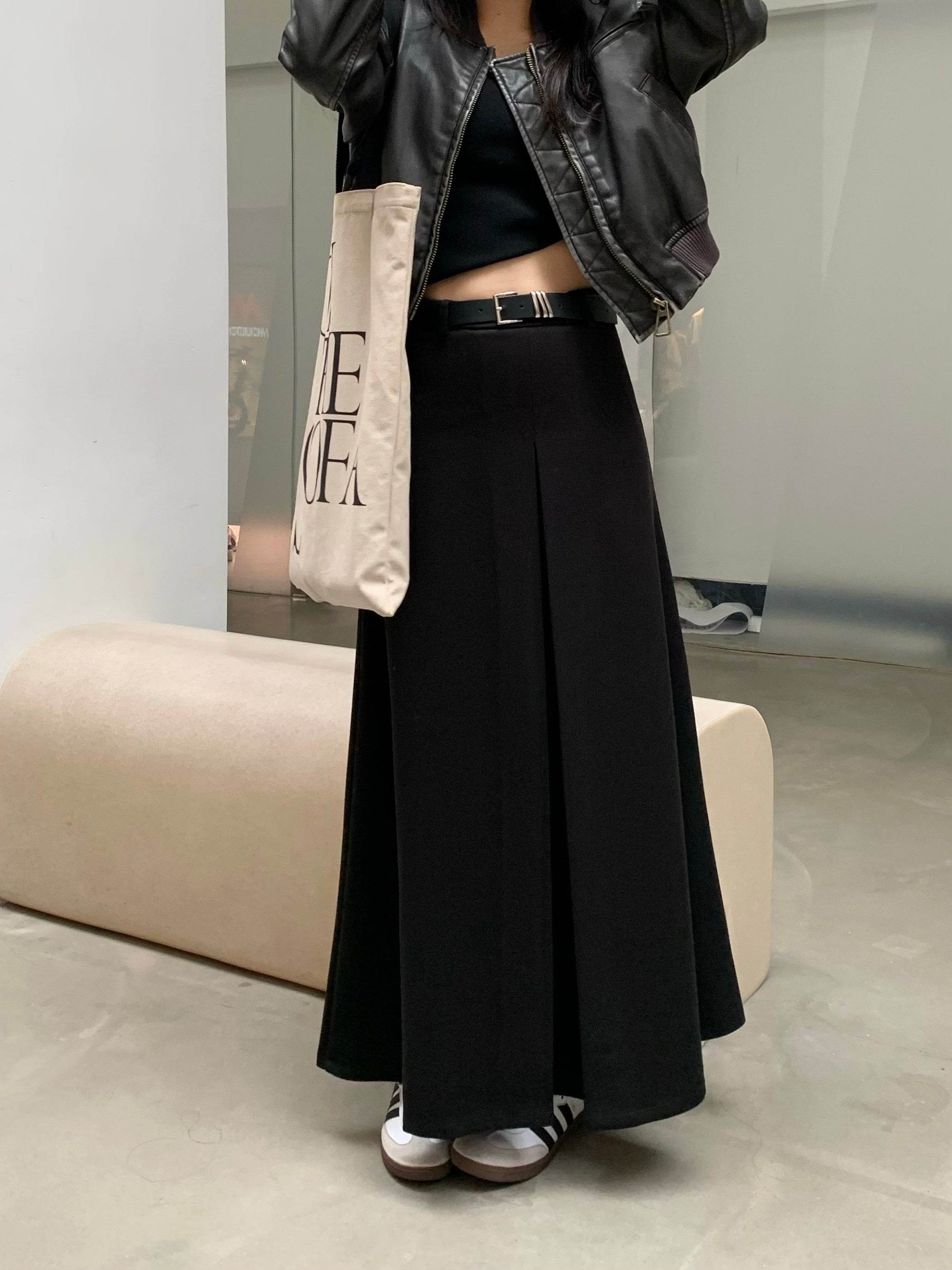 Thickened Chenille A-Line Skirt - Stylish Solid Colors for Fall 2025 - Buy Center