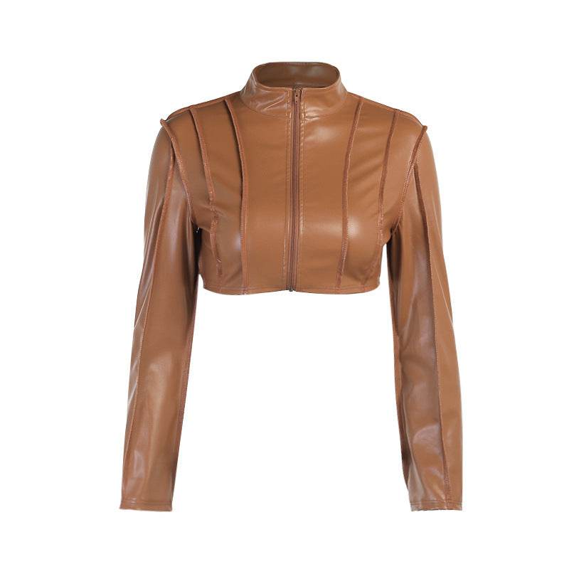Buycenter Autumn Winter Leather Jacket - Slim Fit Zipper Design - Buy Center