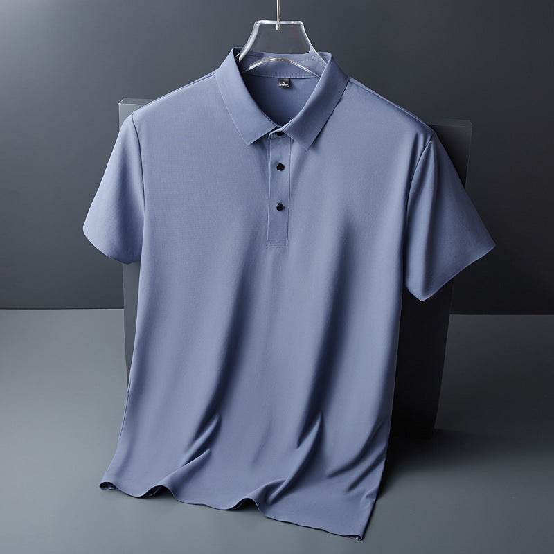 Buycenter Men's Ice Silk T-shirt - Thin, Solid Colors for Summer Wear - Buy Center