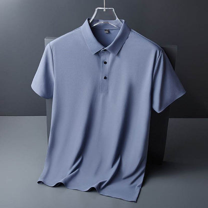 Buycenter Men's Ice Silk T-shirt - Thin, Solid Colors for Summer Wear - Buy Center