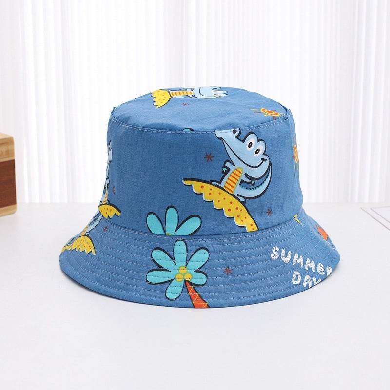 Cute Children's Printed Sunscreen Hat - Stylish Cotton Fedora for UV Protection - Buy Center