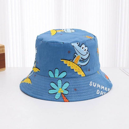Cute Children's Printed Sunscreen Hat - Stylish Cotton Fedora for UV Protection - Buy Center