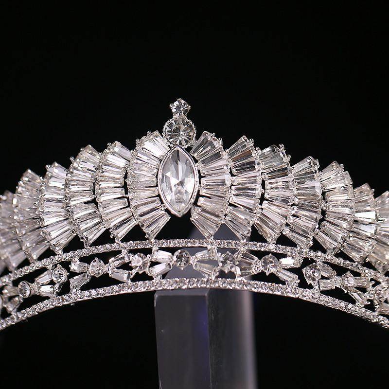 Elegant Japanese Korean Wedding Crown - Rhinestone Alloy Hair Jewelry - Buy Center