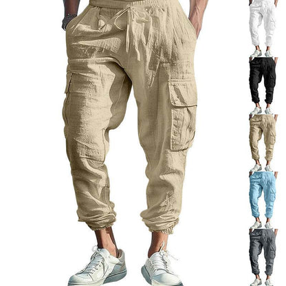 Buycenter Multi-Pocket Loose Cargo Pants for Men - Casual Cotton Style - Buy Center