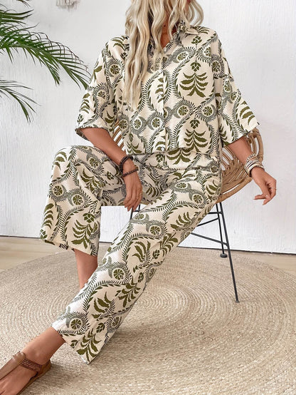 Women's Spring Summer Vacation Two-Piece Set - Tropical Style - Buy Center