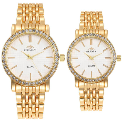 Casual Quartz Watches for Men & Women - Stylish Steel Strap with Diamonds - Buy Center