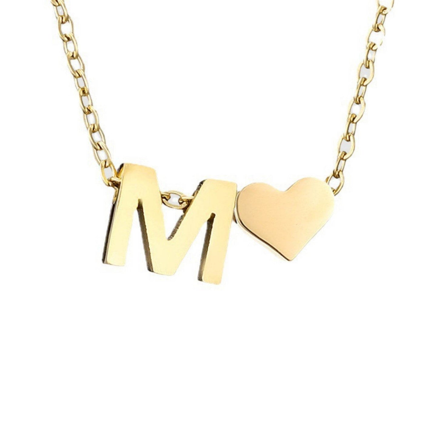 Buy Center Heart-Shaped Minimalist Necklace & Bracelet Set - Gold Alloy - Buy Center