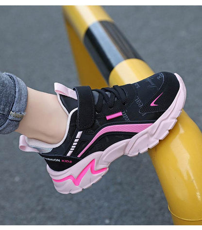 Waterproof Leather Girls Sneakers - Breathable, Non-Slip Design for Kids - Buy Center
