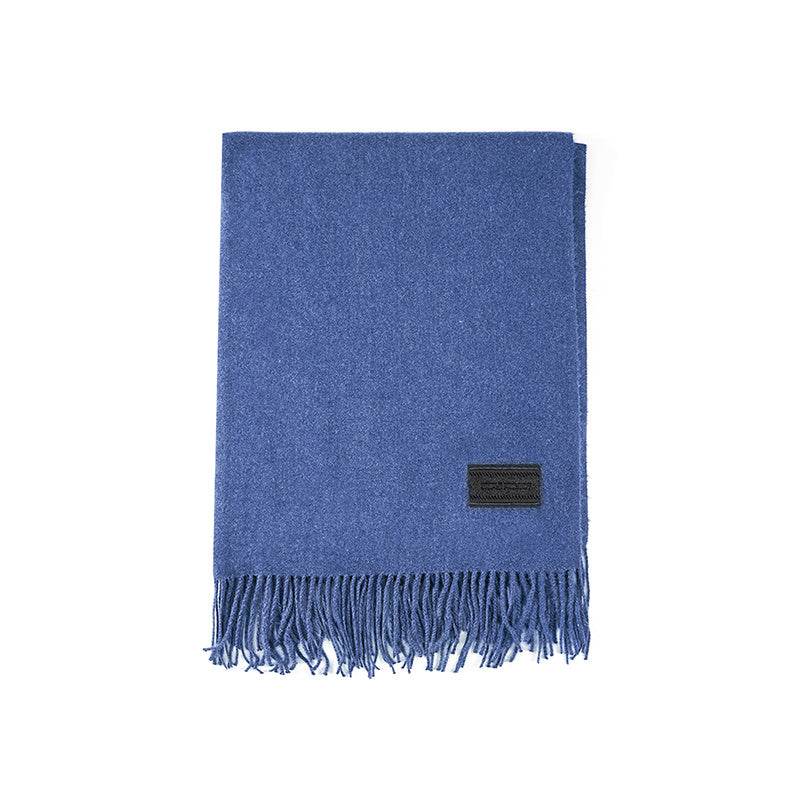 Solid Color Fringed Long Scarf - Warm, Skin-Friendly Material for Stylish Layers - Buy Center