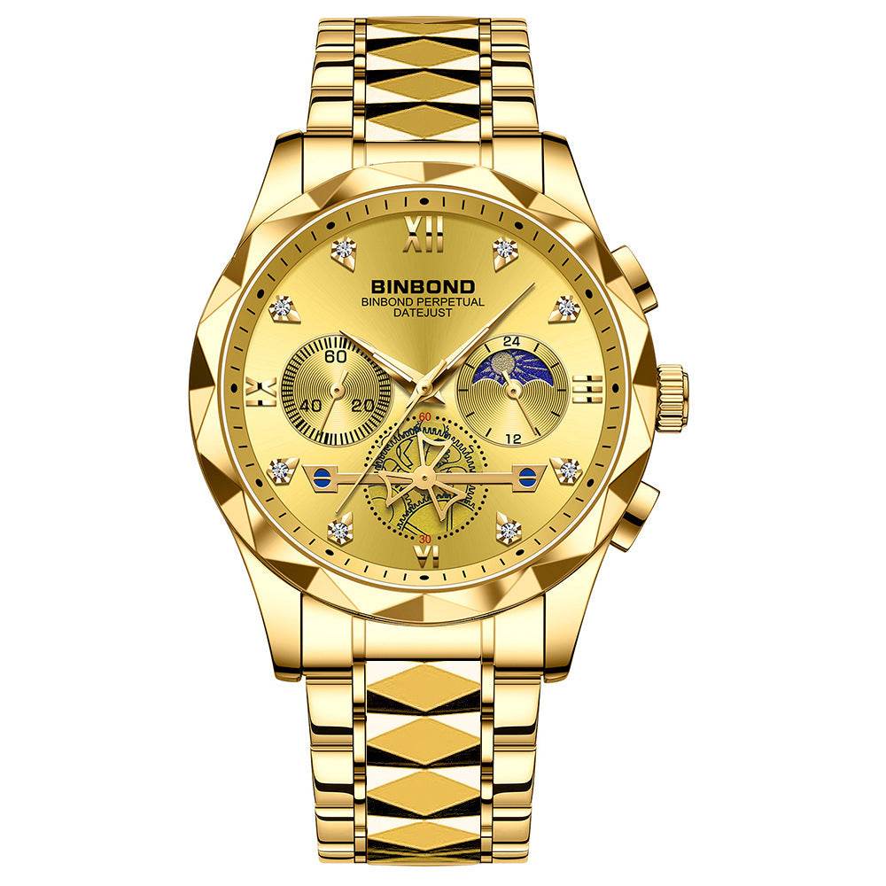 Multifunctional Quartz Watch - Six-Pin Timing, Casual & Business Style - Buy Center