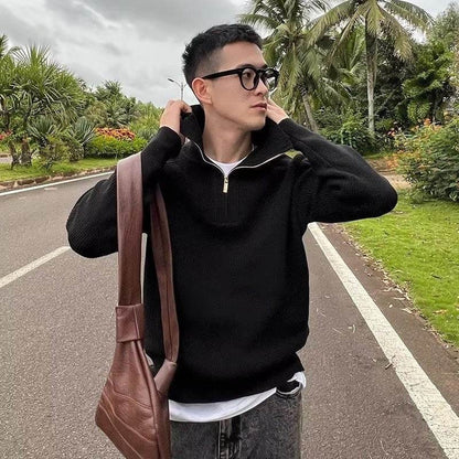 Men's Slim Fit Knitwear Coat - Trendy Long Sleeve for Autumn Style - Buy Center