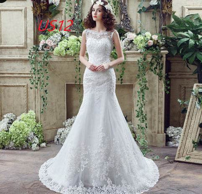 Buycenter Lace Mermaid Wedding Dress - Sexy Trailing Design for Brides - Buy Center