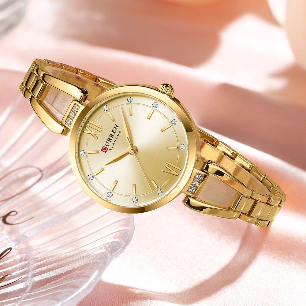 Elegant Small Dial Women's Quartz Watch - Stylish & Waterproof Design - Buy Center