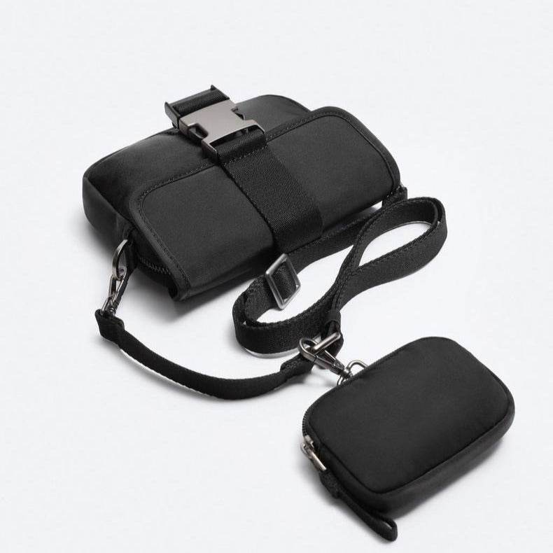 Men's Trendy Crossbody Bag - Stylish Casual Two-Piece Shoulder Purse - Buy Center