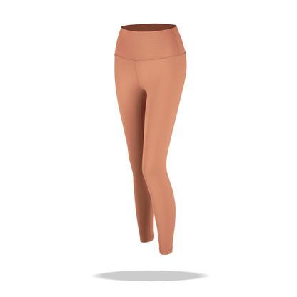 Buycenter High-Waisted Peach Sports Tights - Hip-Lifting, Best for Running - Buy Center