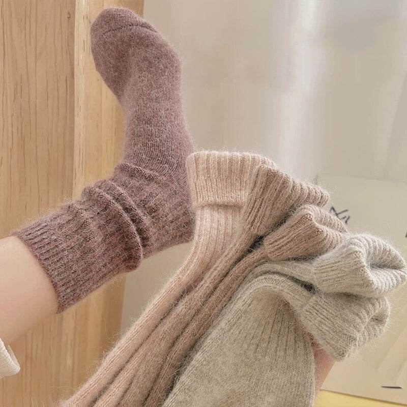 Women's Mid-Calf Fleece-Lined Thermal Socks - Extra Thick Winter Comfort - Buy Center
